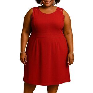 Soho Apparel Plus Size 22W Dress Sleeveless Studded Accent Detail Hidden Zipper